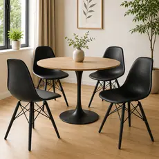 Kit 4 Cadeiras Eames Eiffel pés em Polipropileno Escrivaninha Escritorio Cores Variadas