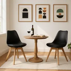Kit 2 Cadeiras Saarinen Wood Estofadas para Sala de Jantar Moderna - Seat&co