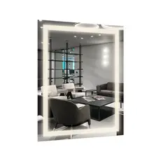 Espelho Grande Retangular de Corpo Inteiro 120x80Cm Com 3 Cores de LED e sensor de toque