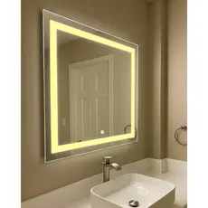 Espelho LED Premium Retangular 70x100cm Bivolt Elegante para Banheiro Quarto e Sala Decorativo