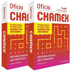 Kit 2 Pacote de Papel Oficio A4 210mmx297mm Chamex  300Fls