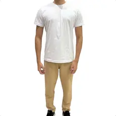 Calça de Oxford cor Caqui/LaranjaTrabalho/CDP/Uniforme