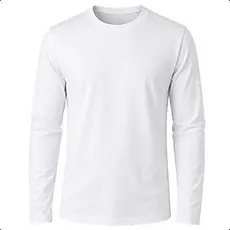 Camiseta Manga Longa Gola Redonda CDP Branca Basica