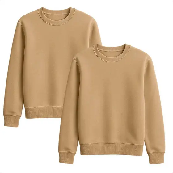 Kit 2 Peças Blusas de Moletom Básicas CDP Gola Redonda CDKA