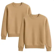 Kit 2 Peças Blusas de Moletom Básicas CDP Gola Redonda CDKA
