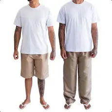 Kit 2 peças 1 Calça Tactel e 1 Bermuda Tactel CDP/ Sem Bolso