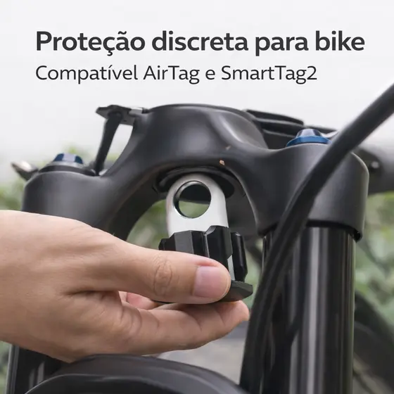 Suporte Antifurto Para Bicicleta Compatível Com AirTag E SmartTag2 Proteção Discreta
