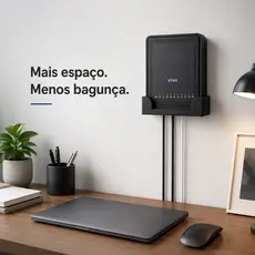 Suporte Para Modem Vivo Fibra E Roteador WiFi Organizador De Parede Ventilado Premium
