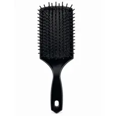 Escova de Cabelo Retangular Novita Rosa e Preta Desembaraçadora Macia para Todos os Tipos de Cabelo