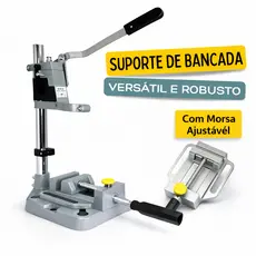 Suporte De Bancada Para Furadeira 1/ 2 ou 3/8 Alta Qualidade Morsa Ajustável