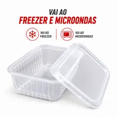 Kit 24 Potes Com Tampa Para Marmita Descartável Freezer e Micro-ondas