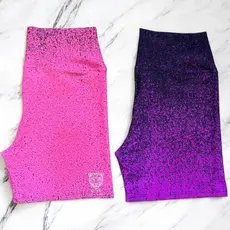 Kit 2 Shorts Bermuda Feminino Degradê Roupa Academia Cintura Alta Zero Transparencia Fitness Corrida