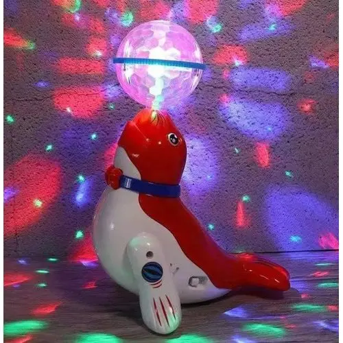 Leao Marinho Brinquedo Infantil Rotacao 360 Luz Musica Interativo Educativo Resistente Diversão