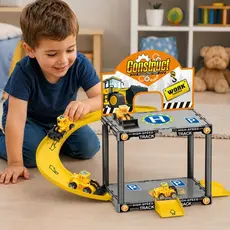 Brinquedo de Engenharia Pista Carro Montável Presente Ferias Criança Colorido