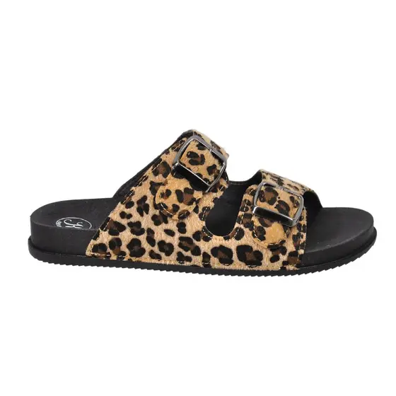 Sandália Papete Feminina Birken Estiloso Moderno Animal Print Leve Confortável Ajustável Acessível