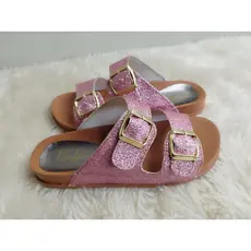 SandaliaBirken Papete com Brilho feminina adulto e infantil TN110-Gliter-SL-camel