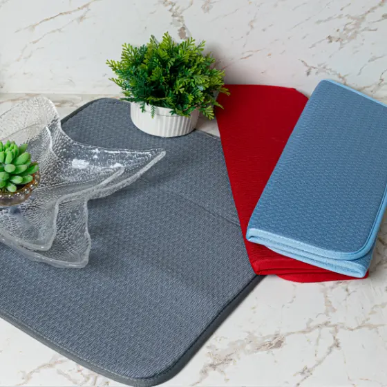 Tapete Escorredor de Louça Absorvente Microfibra Dupla Face