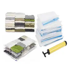 Saco De Viagem Para Guardar Roupas À Vácuo + Bombinha