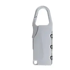 Cadeado prata de combinação numérica em liga metálica para malas, caixas de joias, bolsas com zíper e mochilas