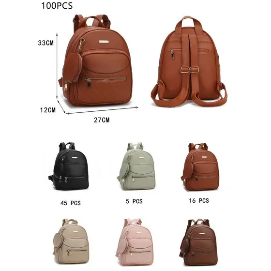 Mochila Bolsa Feminina Casual Escolar Trabalho Viagem Couro Sintéticos