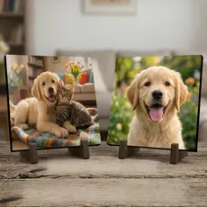 Kit Pet em Dobro | 2 Quadros Personalizados com a Foto do Seu Cachorro e/ou Gato ou Quem Mais Amar