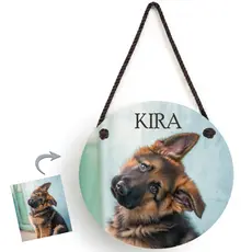 Quadro Pet Cachorro Gato Personalizado Mdf Com Foto E Nome Do Pet 29 Cm Decoração