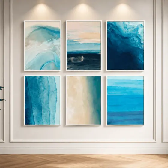 Quadro Decorativo Praia Mar Oceano 6 Modelos Decoração Moderna  Sala Quarto Copa Hall Escritório