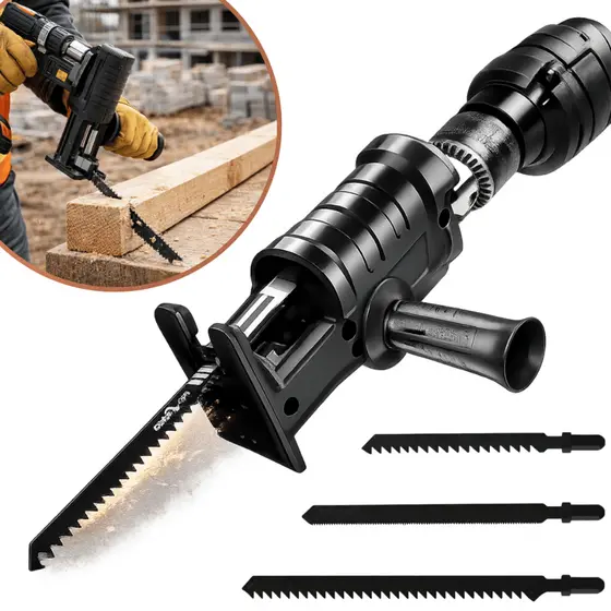 Kit Serra Adaptador De Serra Tico-Tico Elétrica Para Furadeira e Parafusadeira Ferramenta de Corte p/Madeira