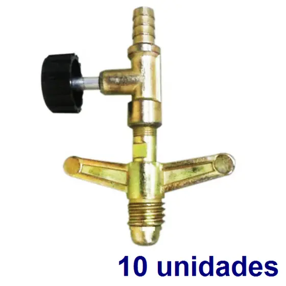 Registro Regulador De Gás Alta Pressão P13 Botijão 10 Peças