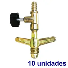 Registro Regulador De Gás Alta Pressão P13 Botijão 10 Peças
