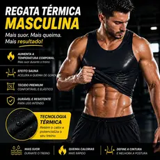 Regata Modeladora Masculina – Cinta Térmica de Compressão e Redução de Medidas