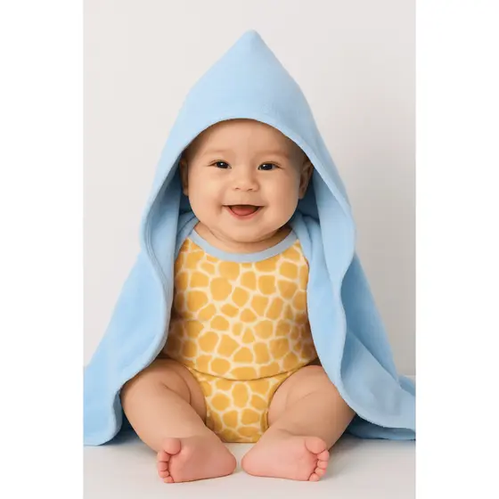 Toalha de Banho Bebê com Capuz Menino/Menina - 01 Peça