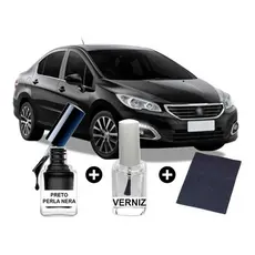Tinta Tira Risco Automotiva Peugeot 408 Preto Perla Nera