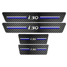 Kit Soleira Protetora Porta Premium Blue Carbono   -  I30
