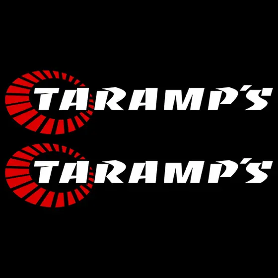 2 Adesivo Taramps Pequeno Som Carro 26cm X 6,2cm - Branco