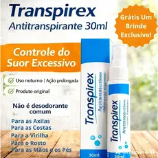 Transpirex Antitranspirante Forte Original Contra Hiperidrose Suor Excessivo e Odor (Efeito 7 Dias)