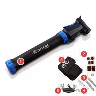 Kit socorro ciclista bomba enche pneu + Kit Ferramenta Bicicleta Bolsa Chaves Bike Remendo Reparo