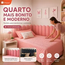 Cabeceira de Cama adesiva kit  Em L Nuvem 45x20cm (ENVIO IMEDIATO)