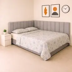 Cabeceira de Cama Box Retangular KIT em L -SOLTEIRO, CASAL, QUEEN, KING