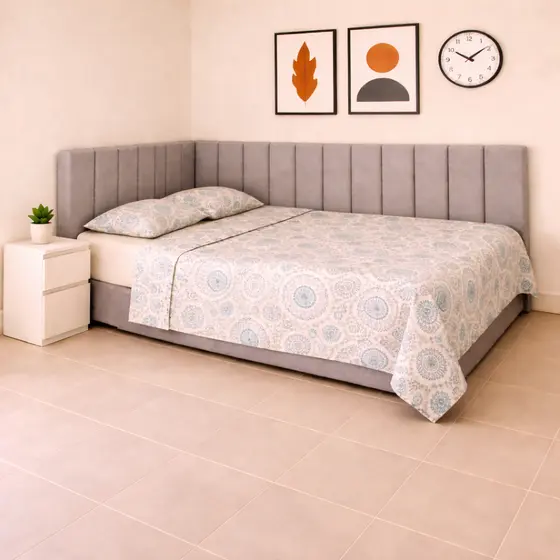 Cabeceiras de Cama Autocolante Estofada Adesiva Modulada
