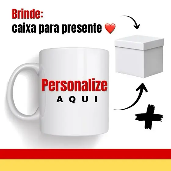 Caneca Personalizada Presente Criativo Aniversário Namorados dia dos pais