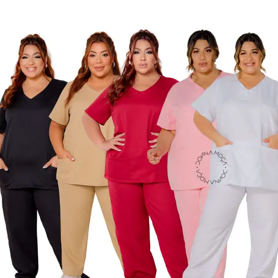 Conjunto Uniforme Plus Size  Pijama Plus Size Cirurgico Scrub Microfibra Gabardine Ph