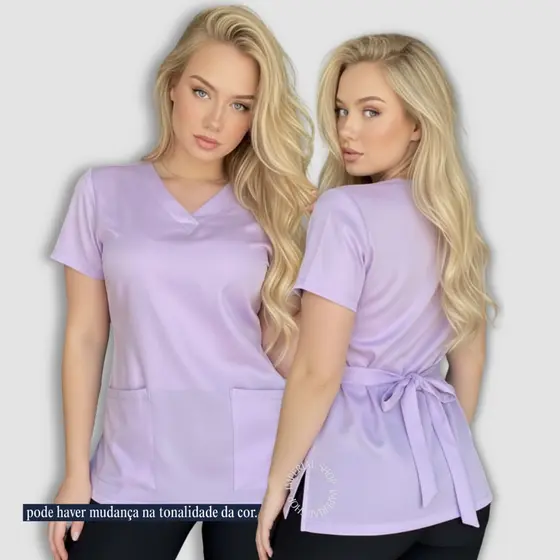 Scrub Profissional Plus Size Pijama Hospitalar Enfermagem Avental Cirúrgico feminino Odontologia Gabardine Premium
