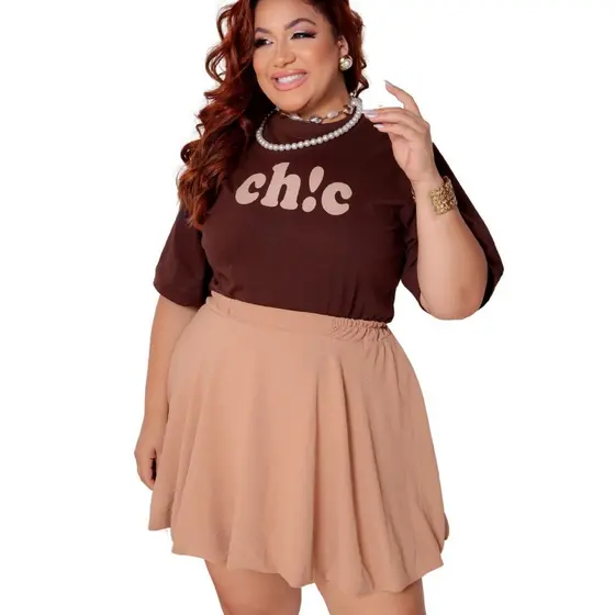 Saia Feminina Balone Moda Elegante Casual Plus Size - Balone