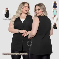 Jaleco Avental Professora Regata Manicure Plus Size- Dubai