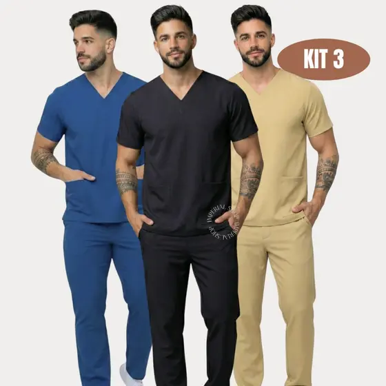 Kit 3 Privativo Masculino Plus Size Técnico Enfermagem -ph