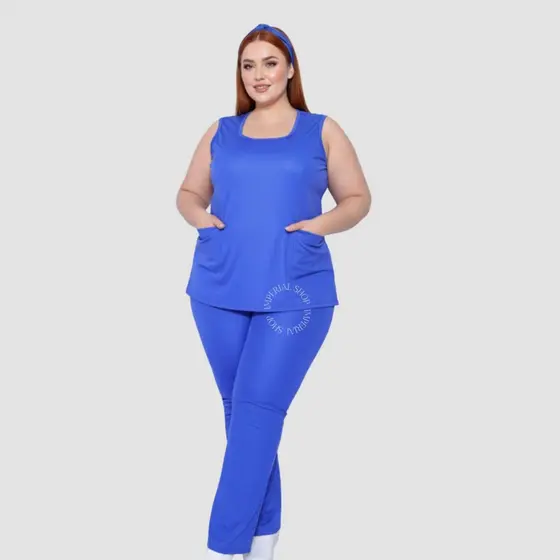 Pijama Hospitalar Elastano Scrub Plus Size Dentista- Madri