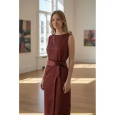 Vestido Feminino Midi com Amarração Lateral Elegante