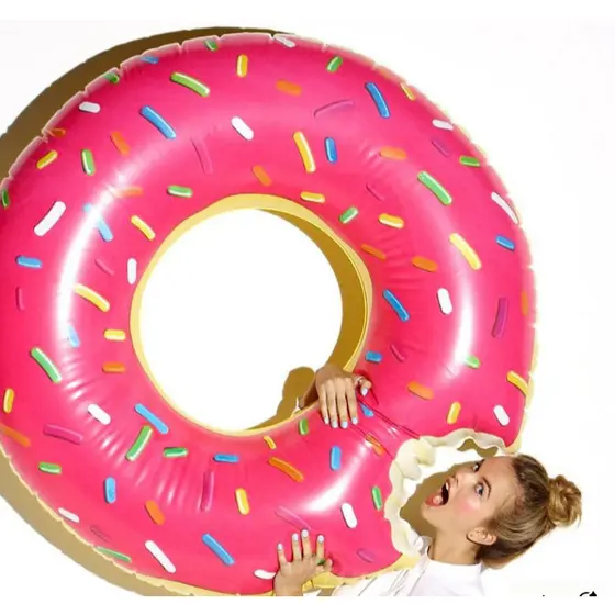 Boia Inflável Donut e Melancia PVC Resistente para Piscina e Praia
