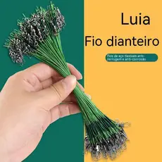Guia de rosca de 10/20/50peças de linha de pesca em aço com acessórios de engrenagem de pesca rotativa
